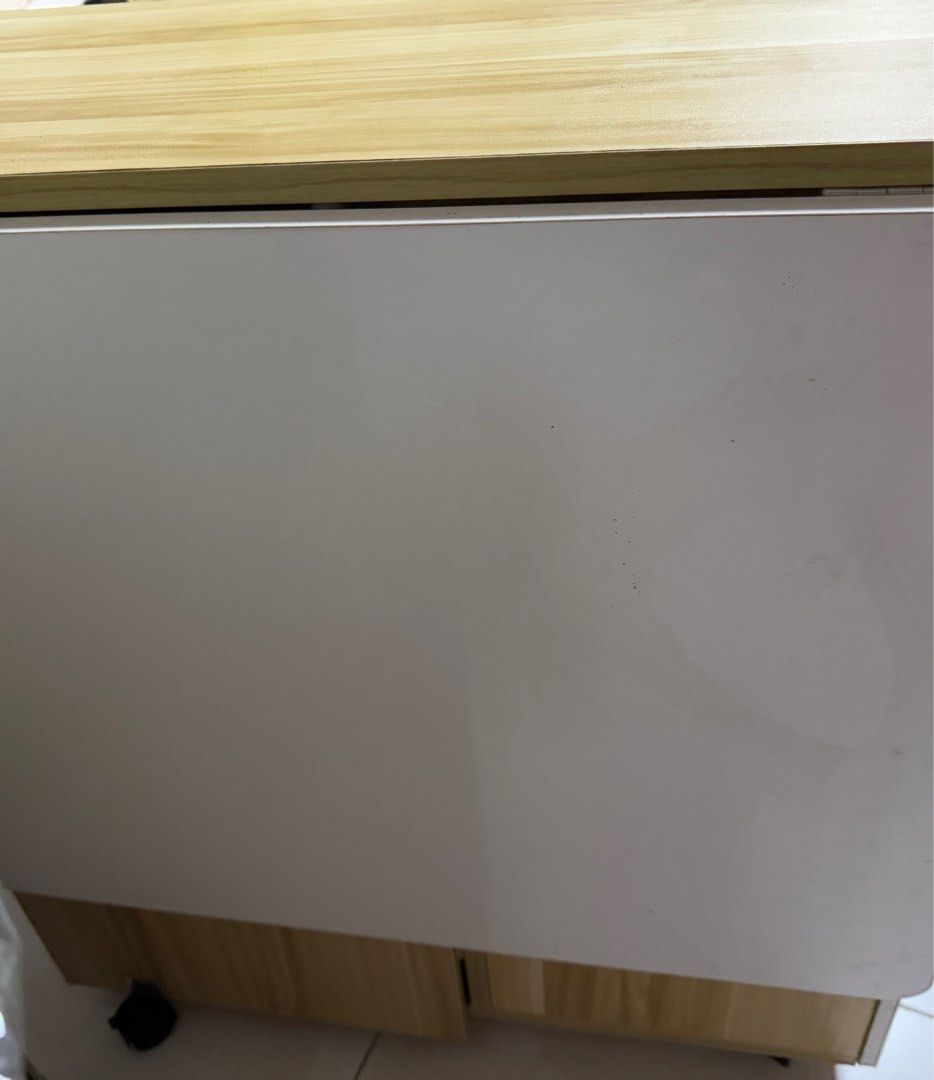 Extendable / Foldable Table (Category: Tables & Sets) located in Singapore. Submitted by leenc (Listing ID 1385783953, Image 3). Description: Extendable/ Foldable Table for Sale Selling a used foldable table in good working condition. Dimensions (opened): approx. 140 x 78 cm Dimensions (folded): approx. 38 x 78 cm Features: Comes with wheels for easy moving Condition: Some signs of use (pls refer to pic 4 as an example), but fully functional Pick