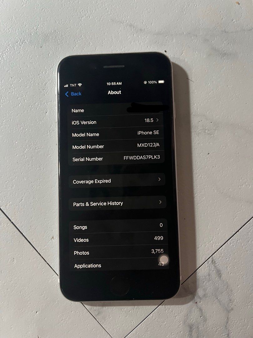 iPhone SE 2nd gen 2020 (Category: iPhone SE Series) located in Taguig. Submitted by jules_0.o (Listing ID 1385637402, Image 3). Description: Rush Sale!! WTS | LFB iPhone SE 2nd gen 2020 128gb 76% batt No issue All working iOS 18.5 Slightly negotiable RFS: upgrade and need funds .