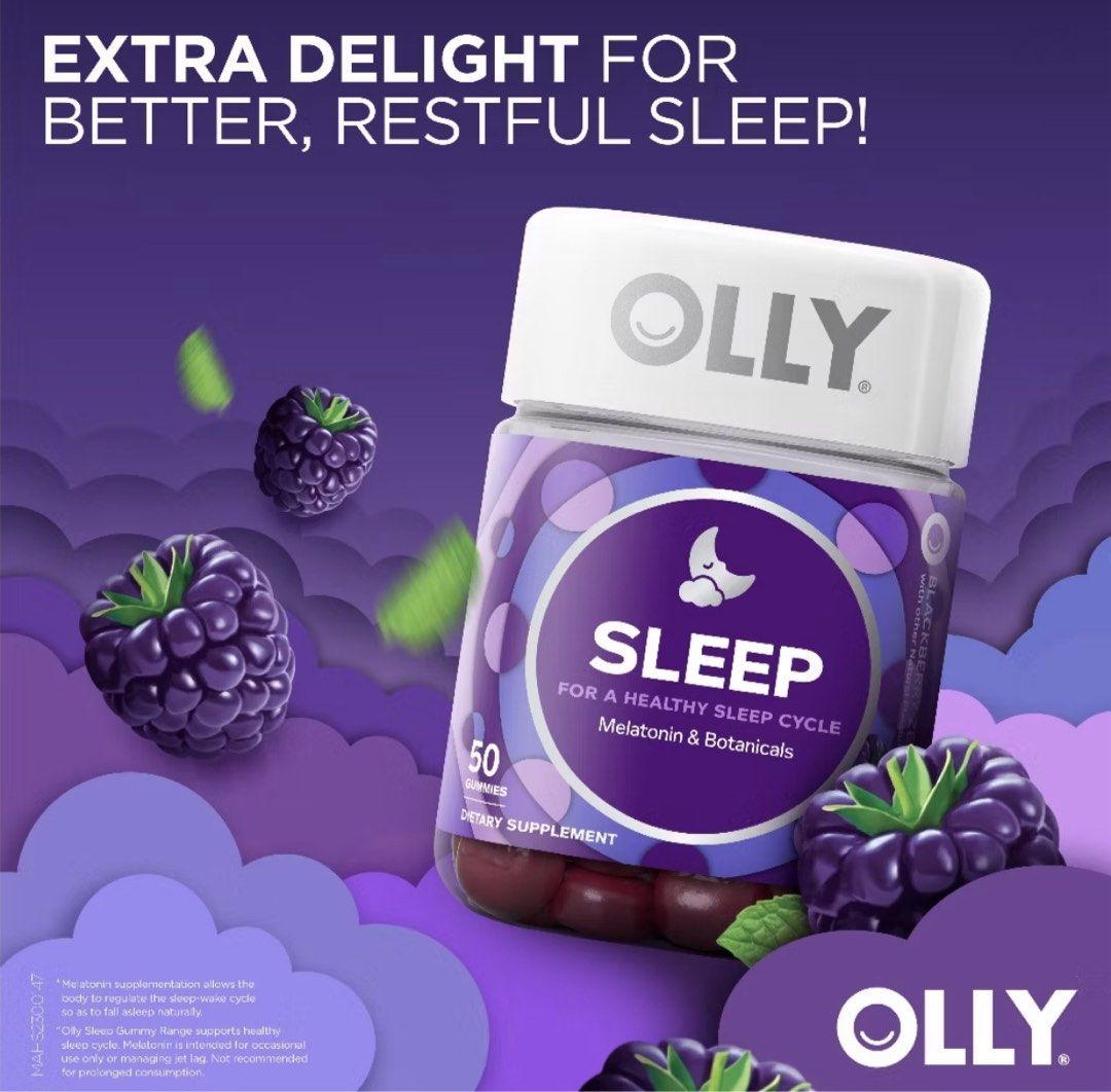 OLLY Sleep Gummy Supplements with Melatonin For Healthy Sleep Cycle