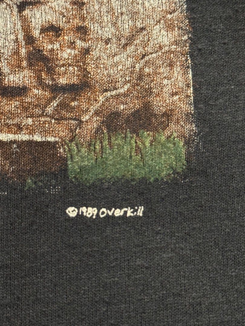 Over Kill (Category: Tshirts & Polo Shirts) located in Kuala Lumpur. Submitted by dendangperantau (Listing ID 1385640015, Image 2). Description: Band tee Artist : Over Kill Copyright 1989 Tag : Tee Jay Made in usa Single stich 50 poly / 50 cotton Bebas tulang tepi Pitt : 20 inci Labuh : 28 inci Minat pm.