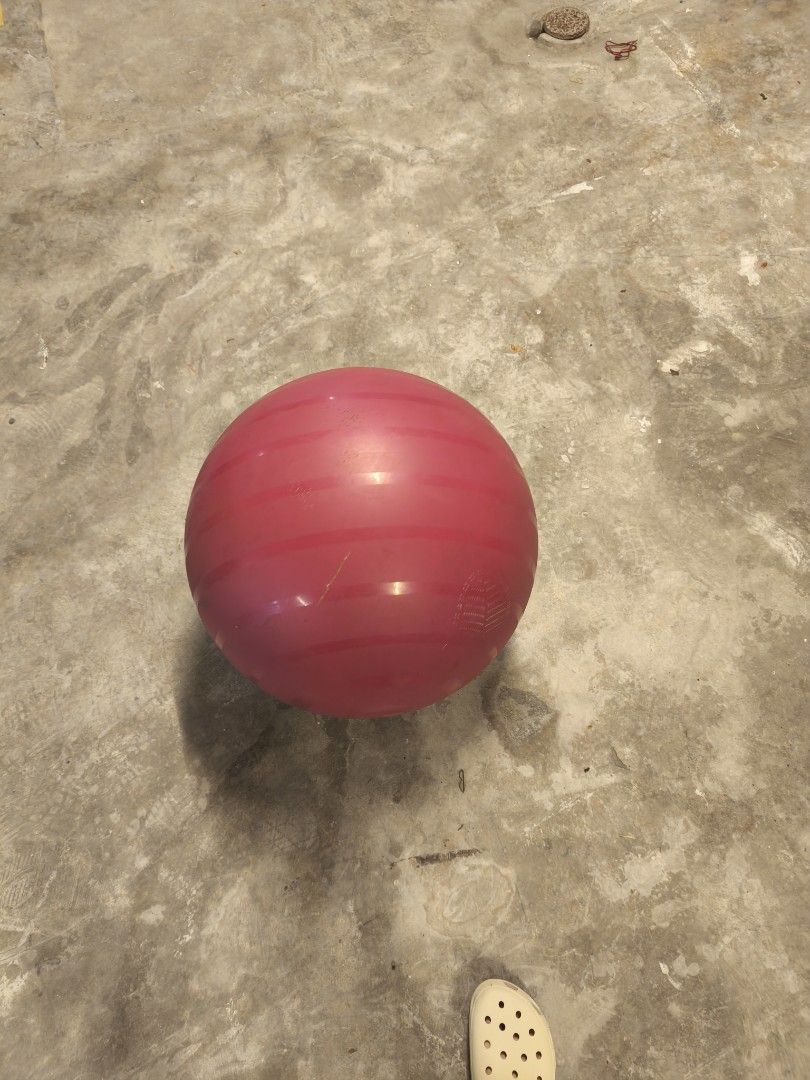 Pink Exercise Ball (Category: Toning & Stretching Accessories) located in Singapore. Submitted by dhow87 (Listing ID 1385643886, Image 2). Description: - Pink exercise ball - Suitable for workouts and stretching - Appears to be in good condition - Size not specified - Available for purchase.
