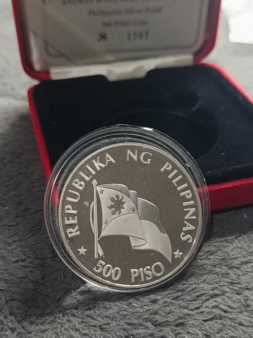 Proof 500 Piso Andres Bonifacio Centennial (Category: Currency) located in Quezon City. Submitted by Coiners (Listing ID 1385795125, Image 3). Description: .