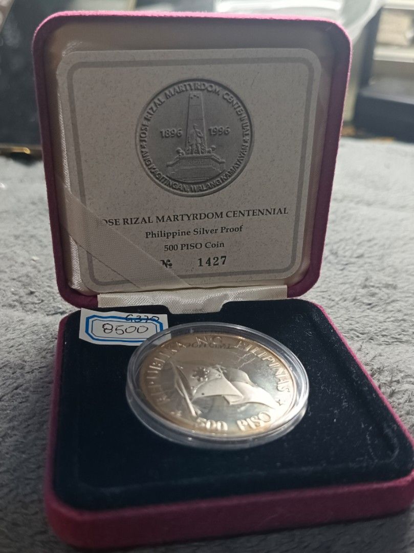 Proof 500 Piso Jose Rizal Martyrdom Centennial (Category: Currency) located in Quezon City. Submitted by Coiners (Listing ID 1385796551, Image 1). Description: .