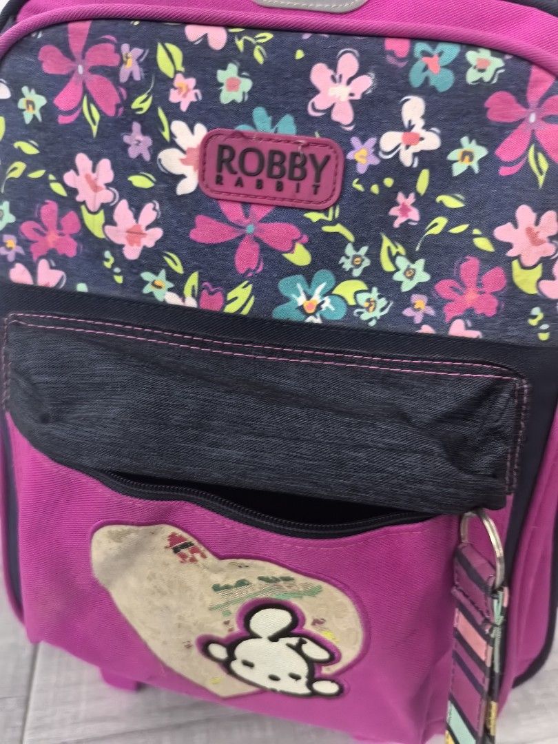Robby Rabbit School Bag (Category: Babies & Kids Fashion) located in Calamba. Submitted by ouryardfindsog (Listing ID 1385810508, Image 2). Description: Original Robby Rabbit stroller school bag -with lunch box -with rain cover Good condition just signs of usage and needs cleaning. Bought from The SM Store orig price was 3k+.
