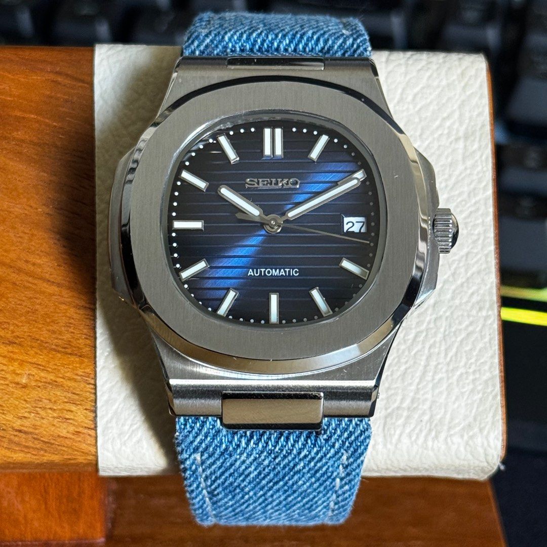 Seiko Nautilus Blue Denim Jeans 5980 NH35 Automatic Limited