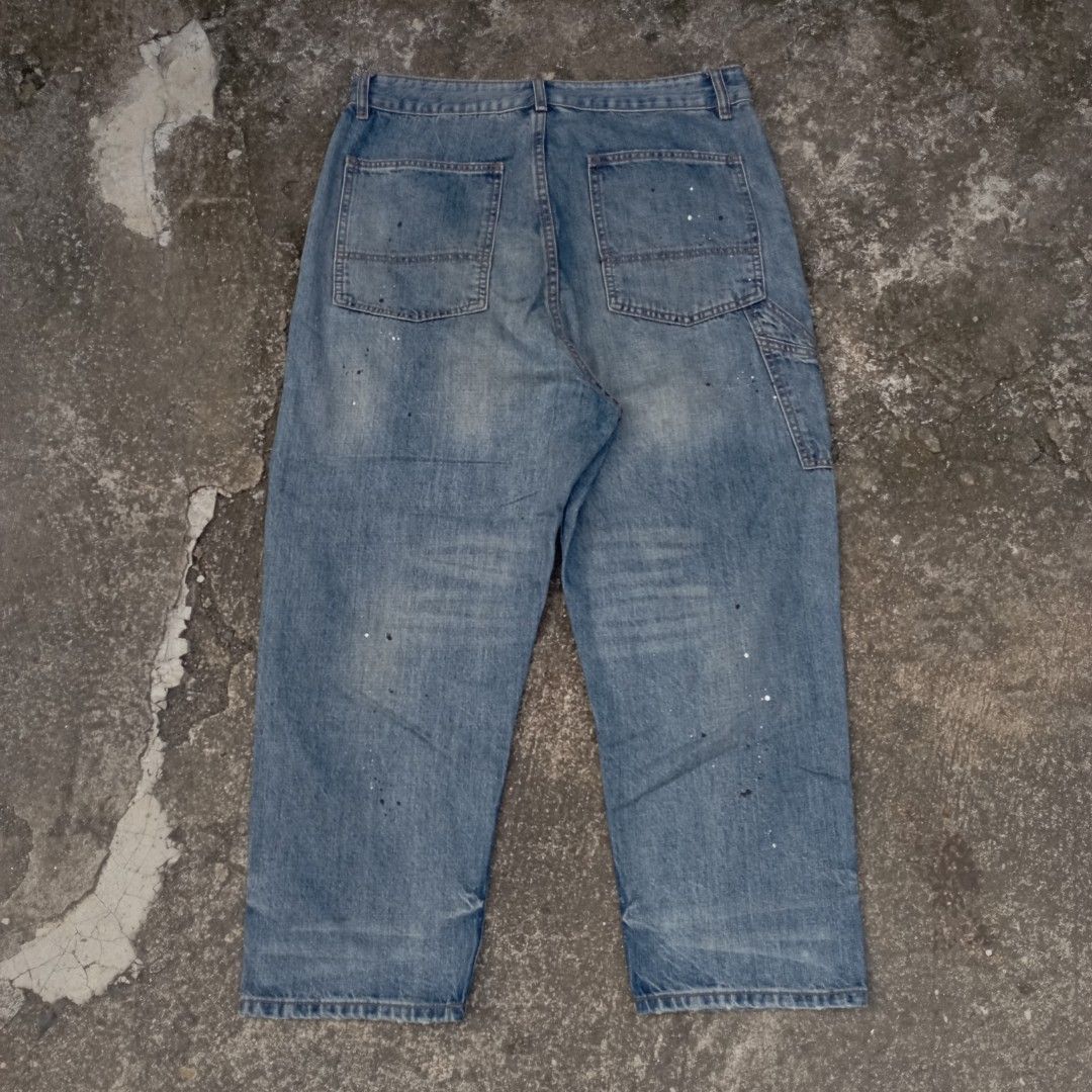 SMOKING LIFE Baggy Painter Pants (Category: Jeans) located in Manila. Submitted by 2ndhandclotheszn (Listing ID 1385708662, Image 2). Description: Waist: 34 Length: 36 Color/Wash: Light Washed Denim.