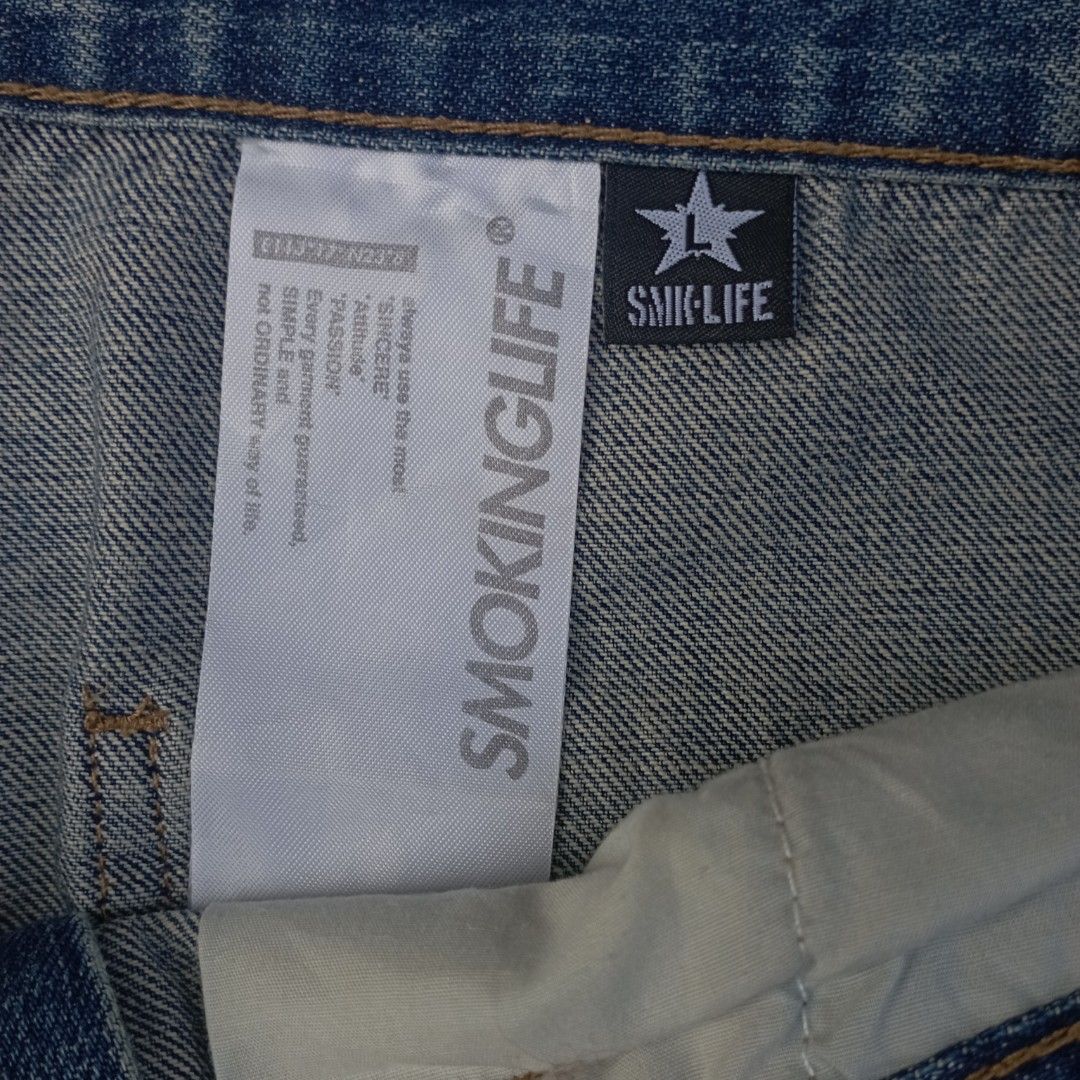 SMOKING LIFE Baggy Painter Pants (Category: Jeans) located in Manila. Submitted by 2ndhandclotheszn (Listing ID 1385708662, Image 3). Description: Waist: 34 Length: 36 Color/Wash: Light Washed Denim.
