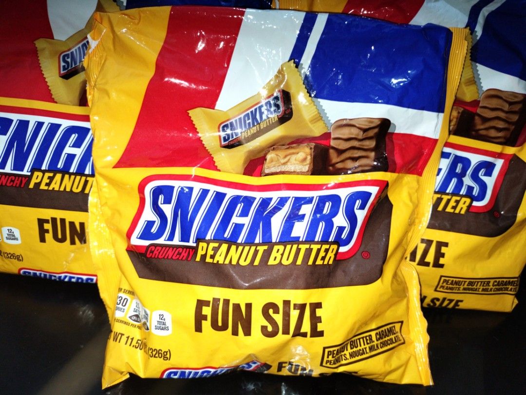 SNICKERS FunSize (Category: Local Eats) located in Taguig. Submitted by sani.choco (Listing ID 1385702800, Image 2). Description: ✨ SNICKERS FunSize Flavor: Peanut Butter Net wt: 326g 📌 Open for Reseller with a Huge DISCOUNT!!! Contact us at: 0968 862 0511 / 0976 381 5549 📍Shipping fee will be shouldered by a buyer.✨.