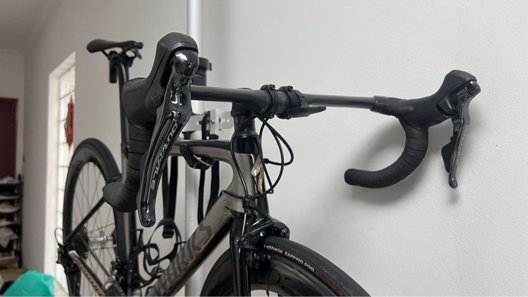 SWORKS TARMAC SL6 ROAD BIKE CHRIS KING HUBS (peter sagan edition) (Category: Bicycles) located in Singapore. Submitted by javixr (Listing ID 1385642685, Image 3). Description: SPECIALIZED S-WORKS TARMAC SL6 PETER SAGAN EDITION - S-Works SL6 Frameset (Peter Sagan Edition) SIZE 52 - Pinnacle Wheelset laced to Chris King hubs - Vittoria Zaffiro Pros - S-works Power Crankset - S-works Power Arc Saddle - FULL R9270 Di2 Dura-Ace GROUPSET - S-works cock