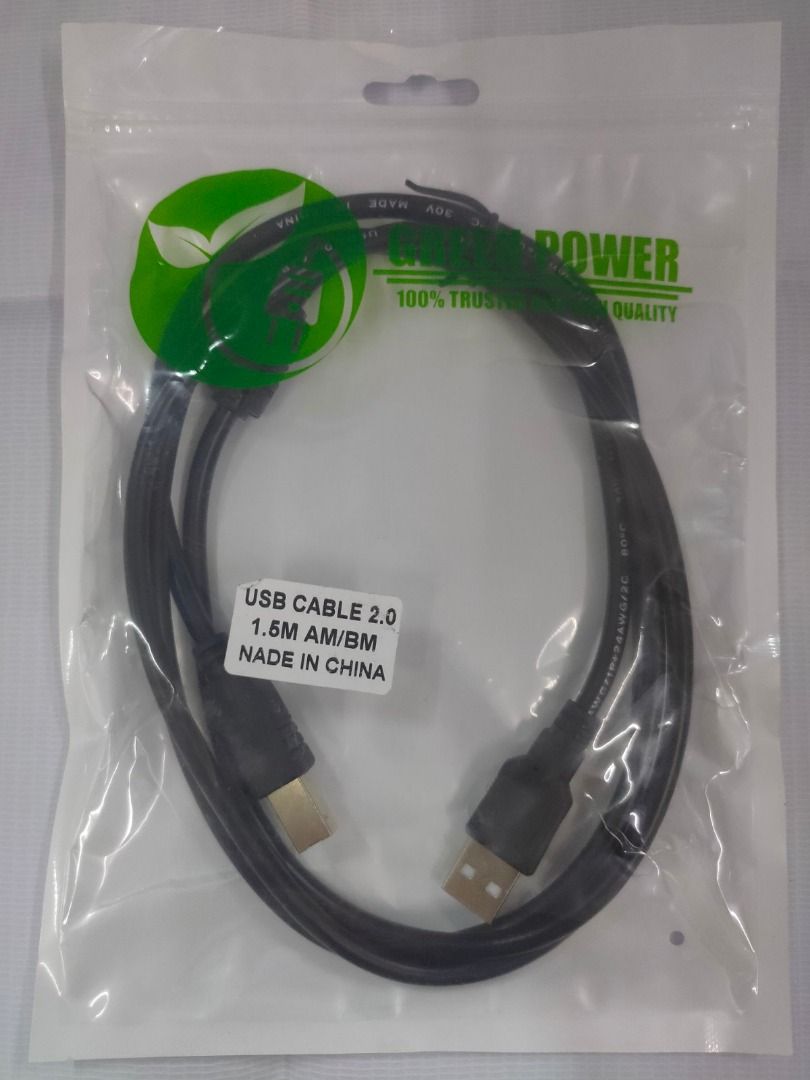 USB Printer Cable 1.5m (Category: Cables & Adaptors) located in Caloocan City. Submitted by gfcha2152133 (Listing ID 1385620857, Image 2). Description: .