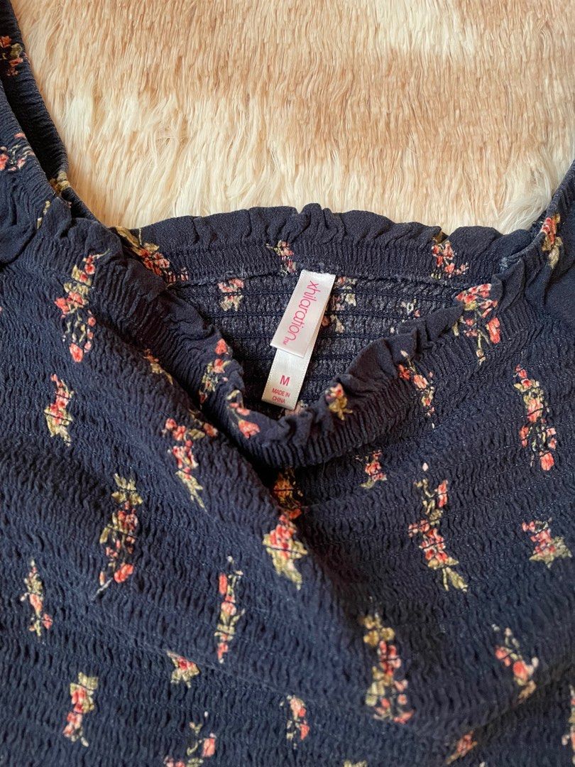 Xhiliration smocked puff top (Category: Blouses) located in Manila. Submitted by dbbjll (Listing ID 1385792487, Image 2). Description: Item will be shipped from Tabuk city. Shipping nationwide via J&T.