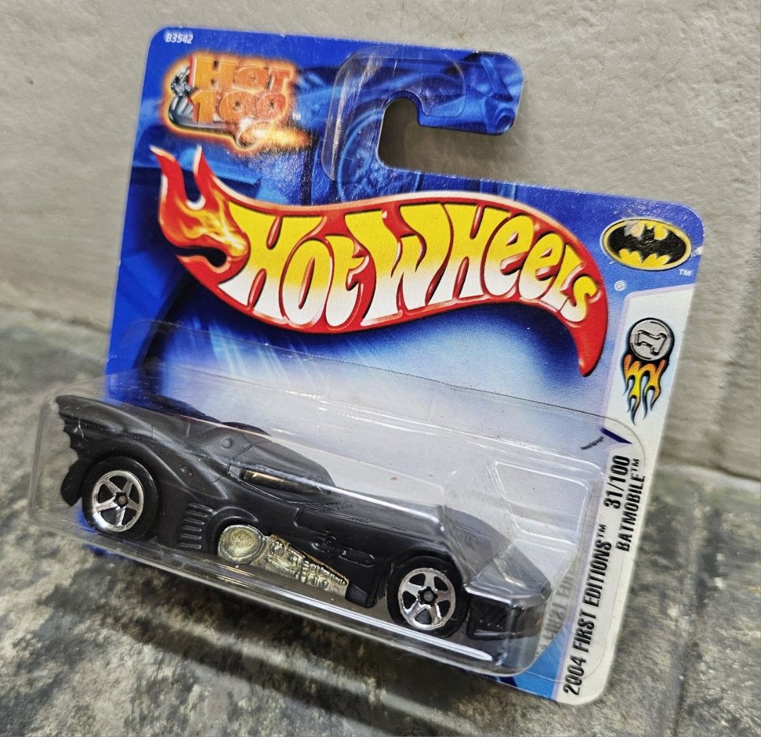 '89 KEATON BATMOBILE - 2004 Hot Wheels First Edition Series (Category: Vehicle & Diecast Models) located in Quezon City. Submitted by charliebrown_olx (Listing ID 1390088894, Image 2). Description: (Batman, Dark Knight) Classification: New, Factory Sealed Condition: Mint on Near Mint Card TERMS & CONDITIONS: 1. C.O.D. Can meet buyers at - Del Monte Ave, Q.C. - Mla Memorial Park Sucat - Sundays 10am-11am 2. Shipping c/o Buyer. 3. Prices are Final.