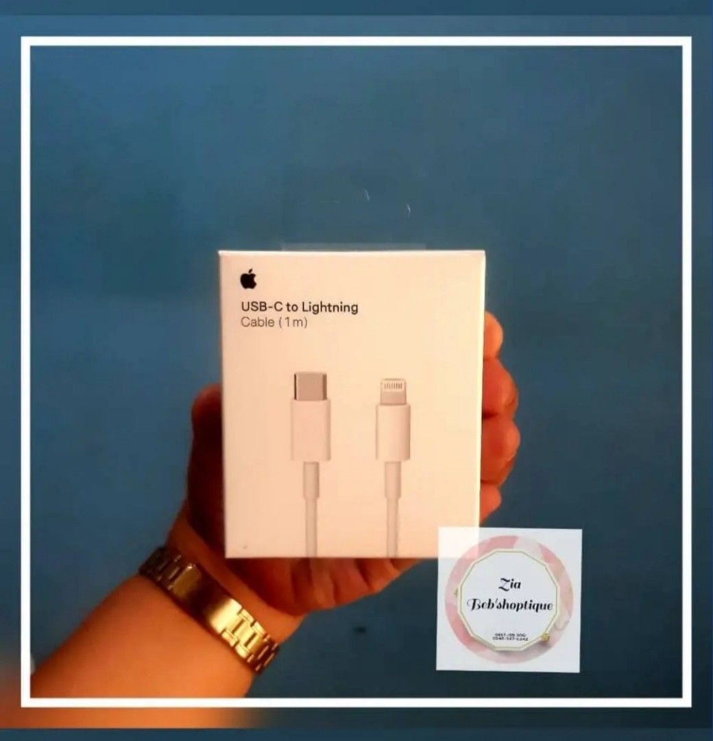 APPLE USB C TO LIGHTINUNG CABLE typeC (Category: Chargers & Cables) located in Manila. Submitted by ziabebshoptique (Listing ID 1390088935, Image 1). Description: 📢SALE APPLE ACCESSORIES IPHONE CHARGER Magsafe Wallet Case Apple Battery Pack white Battery Pack Clear Case iPhone Magnetic Clear Case Apple Earpods 3.5MM Apple Lightning Earpods Apple Lightning Cable Apple 5W adaptor Apple 12W Adaptor Apple 18W adaptor only Apple 20W adaptor only Appl