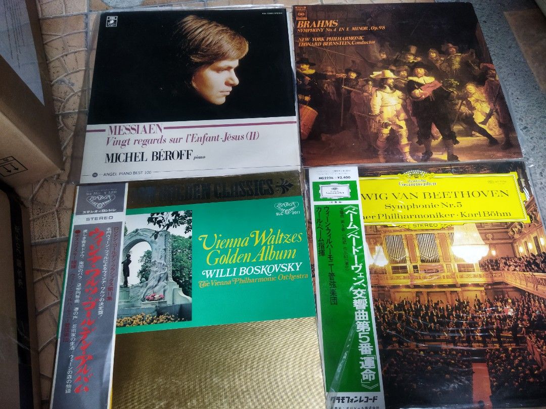 Classical Music in Vinyl (Category: Vinyls) located in Pasay City. Submitted by marineljapansurplus (Listing ID 1390100347, Image 1). Description: Classical music in vinyl Collectors item, rare, hard to find album Ex. Brahms Bach Beethoven Dvorak, etc. A total of 12 vinyl (plaka in 12inches) all in a very good condition. Take all for only. Price: ₱4,500 Location: Cabrera, Pasay City.