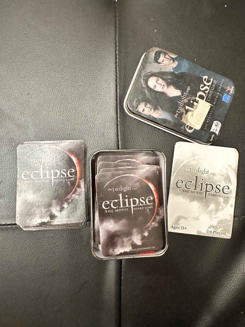 Collectible Eclipse Twilight Series Game Cards in Tin Can (Category: Vintage Collectibles) located in Las Pinas. Submitted by kashireadsbookstore (Listing ID 1390091082, Image 1). Description: .