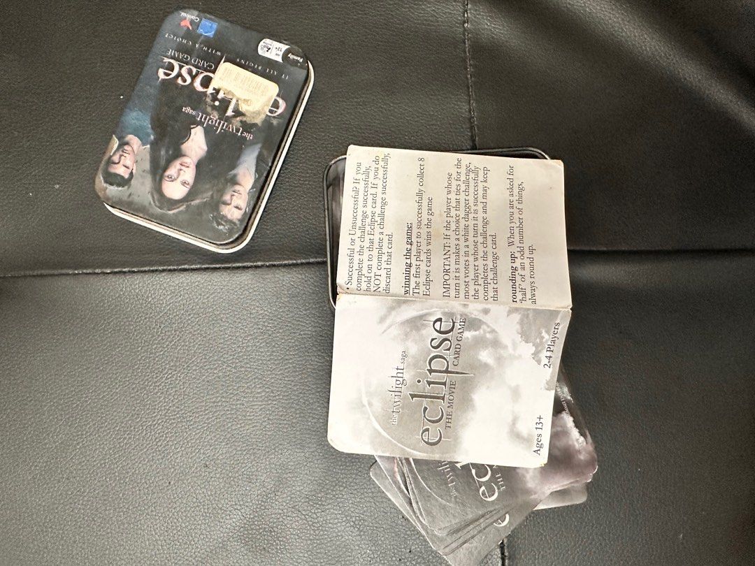 Collectible Eclipse Twilight Series Game Cards in Tin Can (Category: Vintage Collectibles) located in Las Pinas. Submitted by kashireadsbookstore (Listing ID 1390091082, Image 2). Description: .