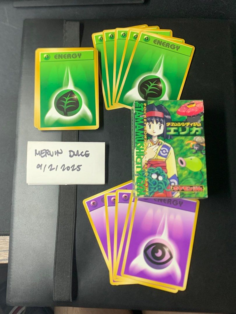 Erika's City Gym Deck 1998 JP Complete (Category: Raw Singles) located in Cavite. Submitted by meruvindr (Listing ID 1390220201, Image 1). Description: For sale 1998 Erika's City Gym Deck AKA Tamamushi City Gym Deck Complete 64/64 Cards w box, no coin and manual for only ₱7500! feel free to PM if interested! will provide more photos upon request MOP : Gcash / BDO / Landbank MOD : LBC / Lalamove Tanza, Cavite.