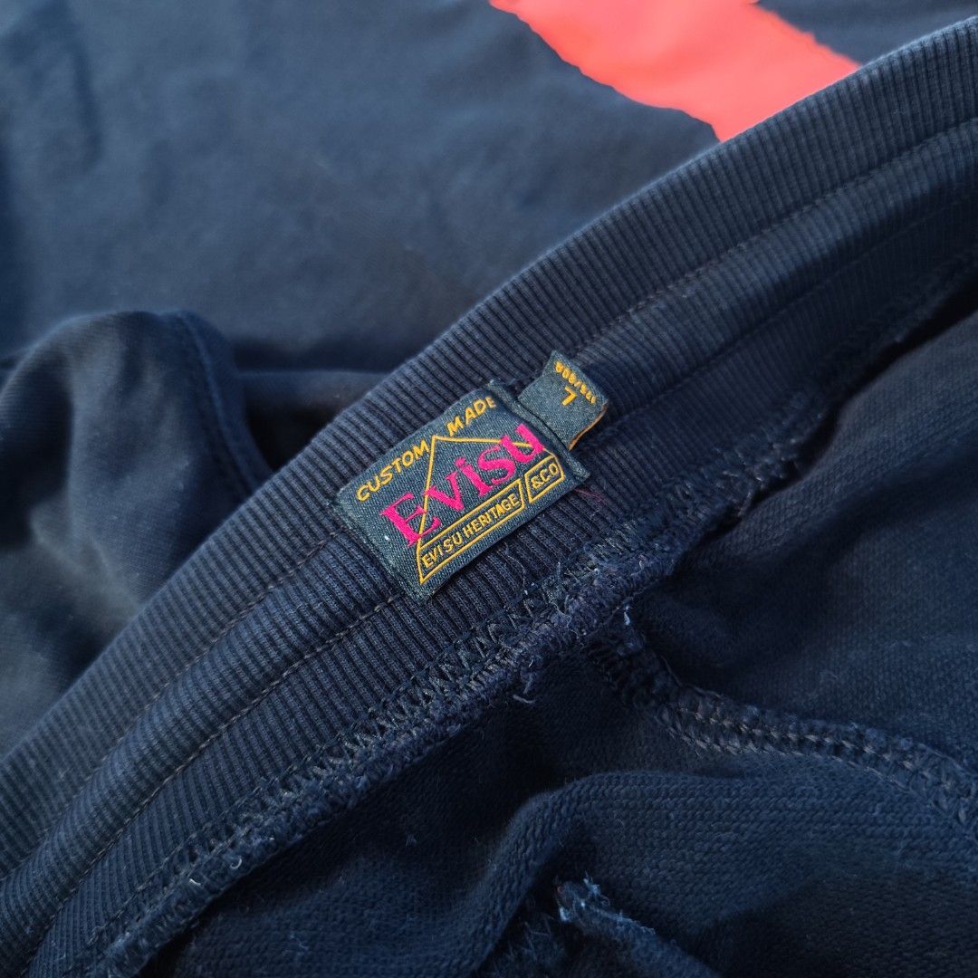 Evisu Big Logo Daicock Jogger Pants (Category: Joggers) located in Quezon City. Submitted by reformistfixedfit_onig (Listing ID 1390110402, Image 3). Description: Evisu Big Logo Daicock Jogger Pants 38" LENGTH 14" THIGHT 4" LEG OPENING 36" Waistline "Free Size since Garterized" Large on tag MINE - 650Php + SHIPPING FEE ISSUE: minimal cracks & repaired MUST HAVE! EXCELLENT CONDITION! STREET WEAR! READY TO WEAR!.