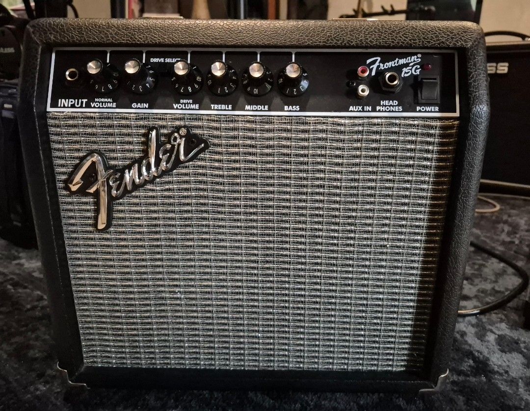Fender Frontman 15G Electric Guitar Amplifier (Category: Soundbars, Speakers & Amplifiers) located in Quezon City. Submitted by njoy888 (Listing ID 1390043932, Image 1). Description: For Sale Fender Frontman 15G 15 watts Electric Guitar Amplifier Perfect for Home/Indoor Use Practice Amp Like New Condition No Issues Congressional Ave Quezon City rfs: upgraded to a 50watt amp.