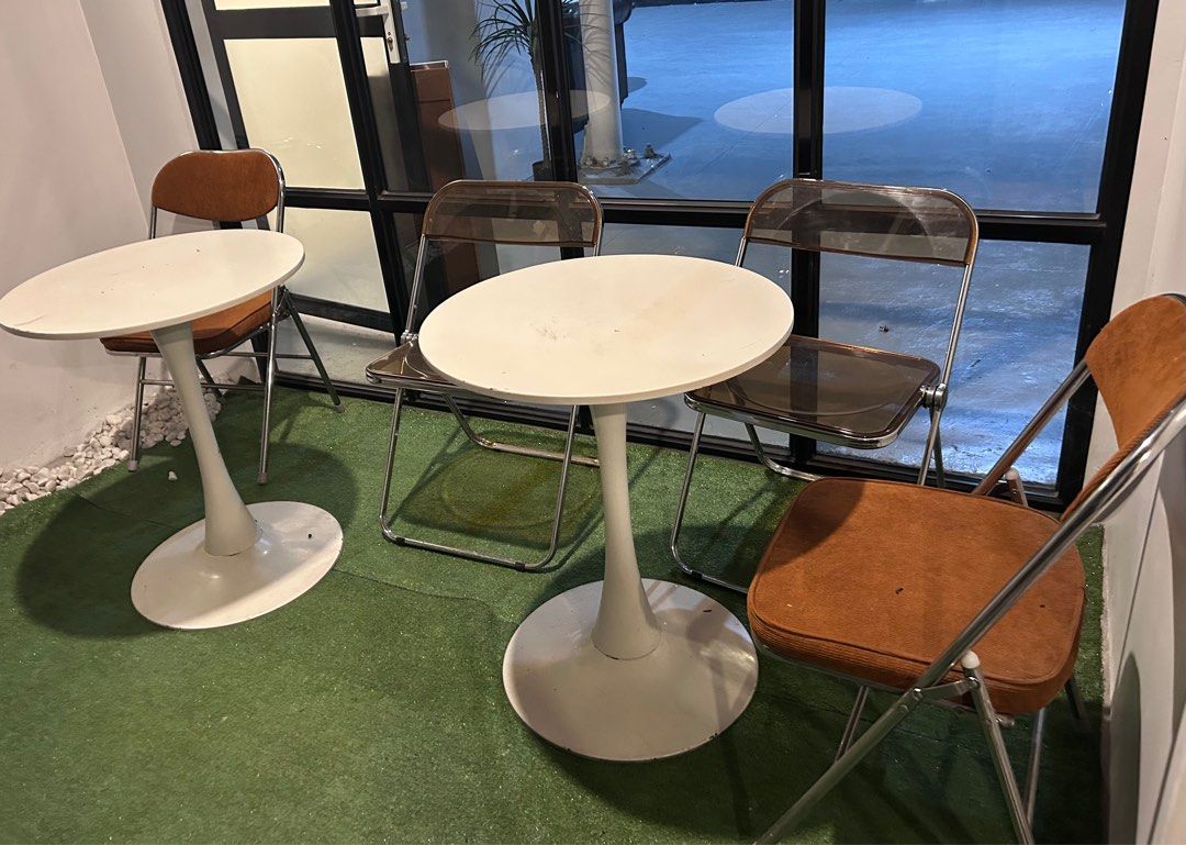 FOLDING CHAIRS (ACRYLIC) (Category: Chairs) located in Angono. Submitted by greentagph (Listing ID 1390165184, Image 1). Description: ACRYLIC CHAIRS - 700 PADDED CHAIRS - 800 (SOLD) 2pcs available.