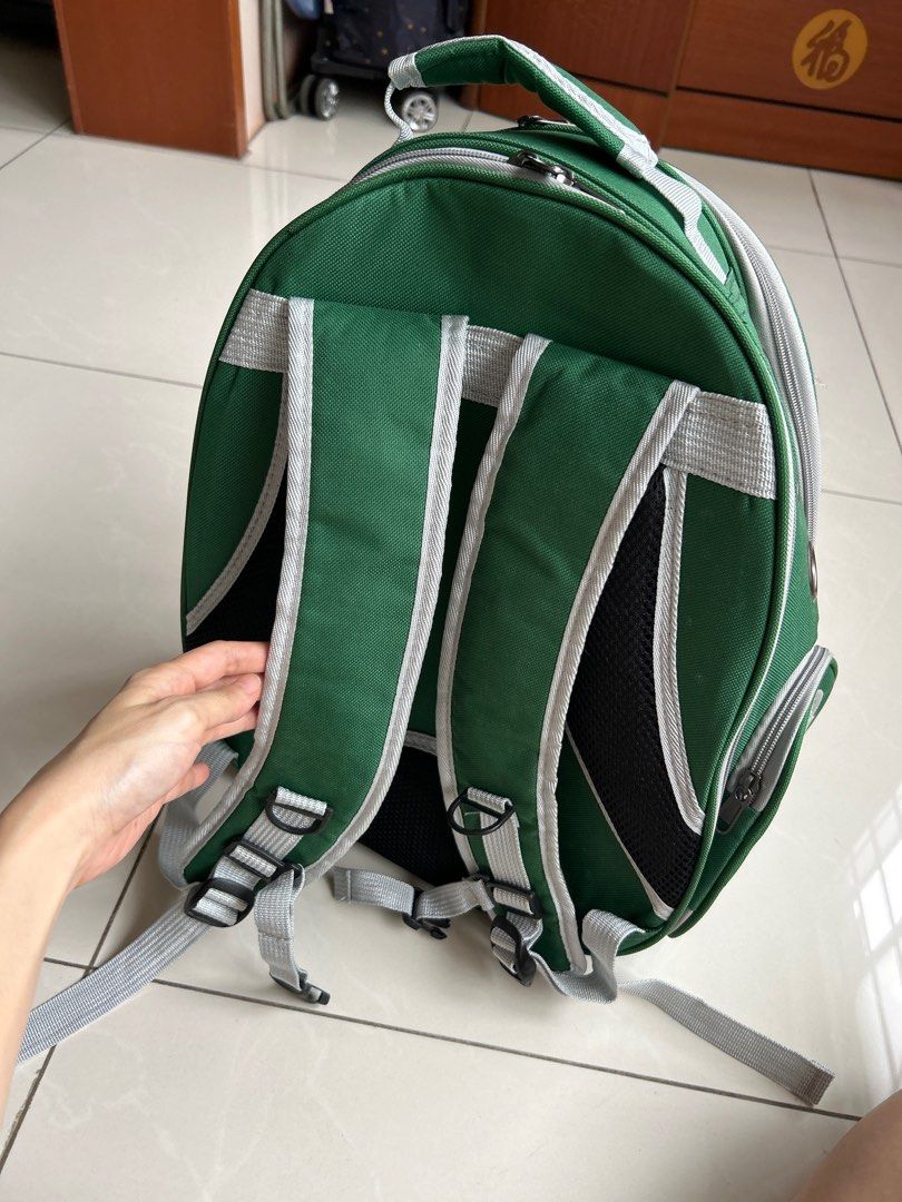 Green Bubble Pet Backpack Carrier (Category: Homes & Other Pet Accessories) located in Singapore. Submitted by happystreet2 (Listing ID 1390082589, Image 3). Description: - Excellent condition pet carrier backpack - Clear bubble window for pet viewing - Good ventilation - Adjustable straps for comfort - Mesh side pocket - Ideal for small dogs or cats Only used it once to put my pet cat in..