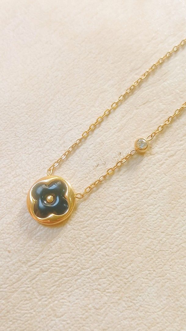 Lv necklace from japan (Category: Luxury Accessories) located in Manila. Submitted by osaze_27japanbags (Listing ID 1390037760, Image 1). Description: Lv necklace from japan no flaws with stamp,hallmark size 18inches adjustable with gift box kindly pm me.