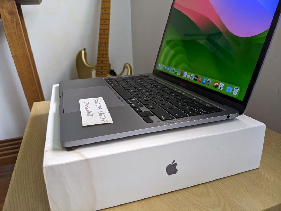 Macbook Pro 13 2020 Apple M1 8GB 256SSD (Category: Laptops & Notebooks) located in Quezon City. Submitted by janstore-computer-trading (Listing ID 1390110393, Image 3). Description: Model : Macbook Pro 13 inch M1 2020 (Battery Cycle - 21 only) Condition : Slightly Used , Very Smooth , Complete with Box Price : 29,999 Specs Processor : Apple M1 Chip Ram : 8 GB Unified Memory Storage : 256 GB SSD Screen size : 13 inch Retina Display (2560 x 1600) B