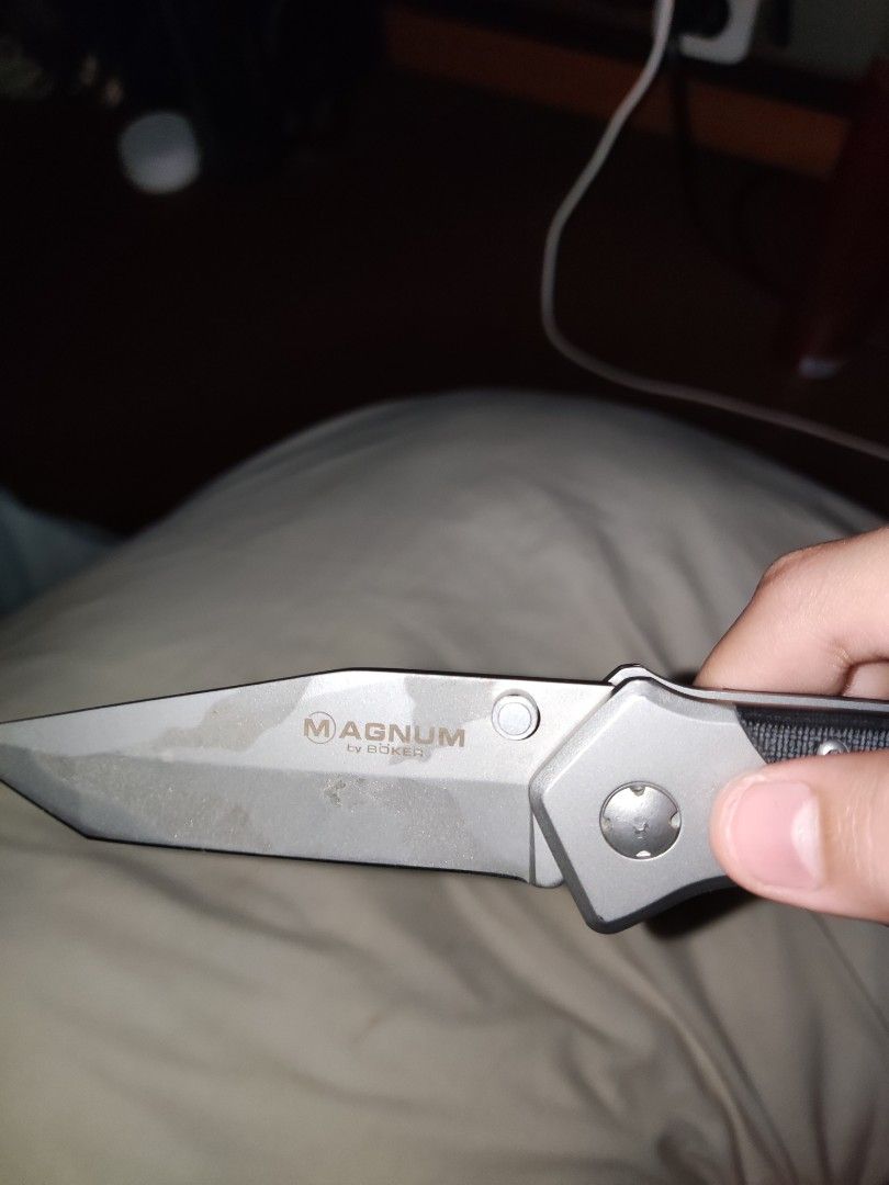 Magnum Folding Knife by Boker (Category: Knives & Chopping Boards) located in Caloocan City. Submitted by seouliin (Listing ID 1390168533, Image 3). Description: Negotiable.