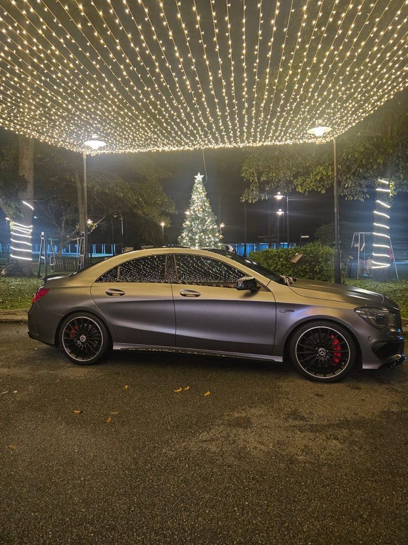Mercedes-Benz AMG CLA-Class CLA45 AMG 4MATIC (A) (Category: Used Cars) located in Singapore. Submitted by darius138 (Listing ID 1390226612, Image 2). Description: No dealers please 🙏🏼🙏🏼 Throw in bidded plate if can meet at asking price - 138 Facelifted CLA45 for sale Sunroof Model Comes with stock 375BHP +20 more horses on the facelifted model All servicing and maintenance receipts will be shared. New Tyres - 05 Sep 26 Bilstein B14 Suspension