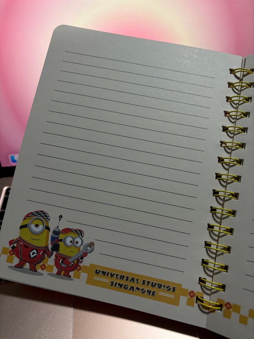 MINION NOTEBOOK (Category: Stationery & School Supplies) located in Rizal. Submitted by _notkendall (Listing ID 1390182136, Image 2). Description: ufs | lfb 🫶🏼✨ Minion Notebook - brand new - from Universal Studios Singapore - bought it last month - super nice in person - authentic minion merch mop : gotyme mod : jnt/lalamove/grab 📍 Taytay Rizal .