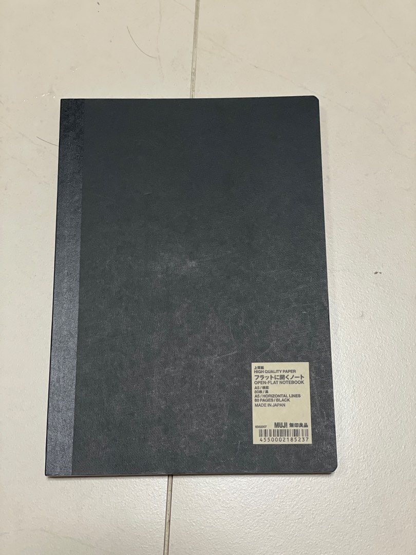 MUJI Open Flat Notebook A5 Horizontal Lines, Hobbies & Toys, Stationery ...