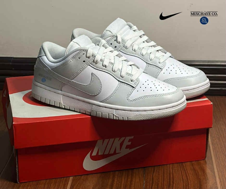 NIKE DUNK LOW WHITE & GRAY (Category: Sneakers) located in Manila. Submitted by refuncionc98463 (Listing ID 1390164557, Image 1). Description: Before 5,500 ❌ Now 3,600 only! ✅.