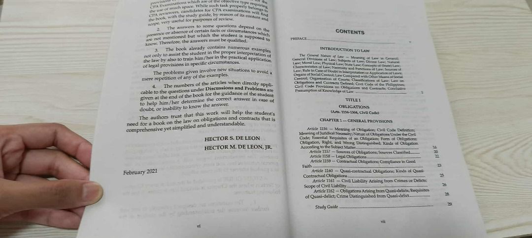 Obligations and Contracts (12th ed. 2021) (Category: Textbooks) located in Bulacan. Submitted by zel.zel4 (Listing ID 1390129321, Image 3). Description: LAW BOOK FOR SALE: The Law on Obligations and Contracts Hector S. De Leon and Hector M. De Leon, Jr. 12th Edition 2021 -This textbook by De Leon is easy to understand -Bought from JBC Bookshop (I have proof of purchase) -Original Textbook and different and better quality than other cheap posted o