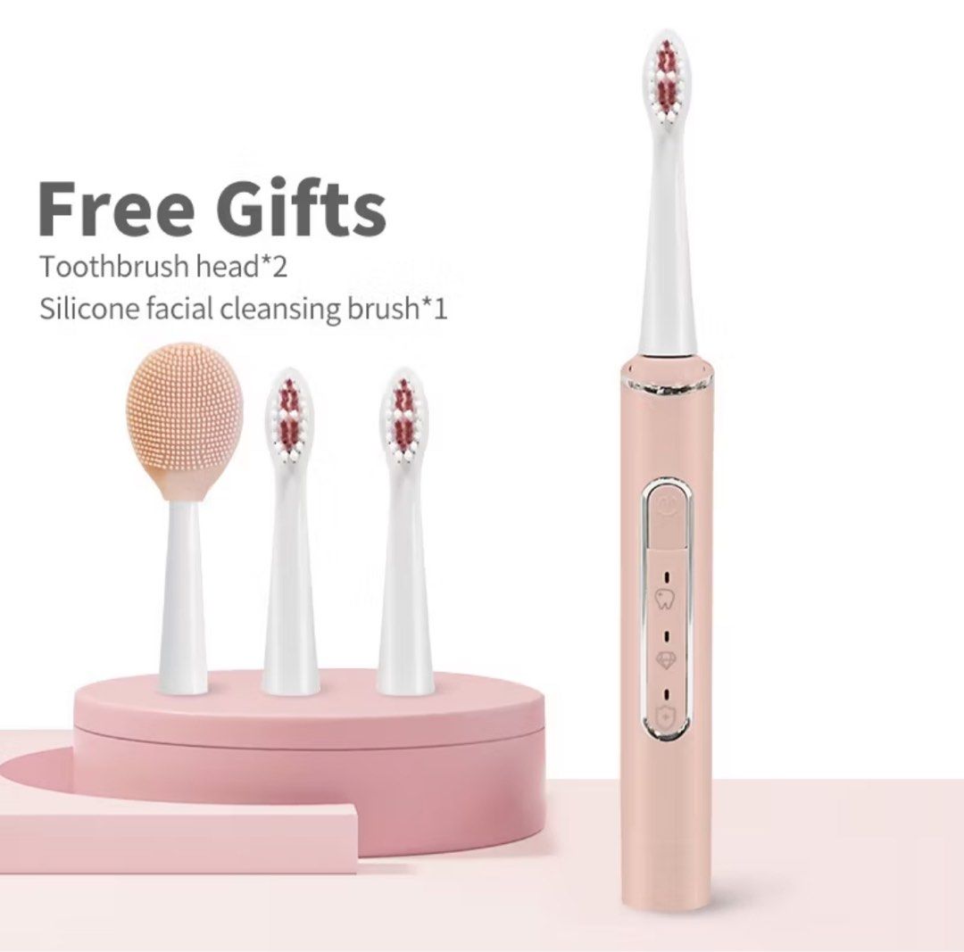 Simplus eletronic toothbrush (Category: Oral Care) located in Singapore. Submitted by russell_123 (Listing ID 1390037810, Image 1). Description: Product Features - 3D Dupont Toothbrush Head, Caring for Gums Magnetic Levitation Acoustic Motor for Powerful Cleaning - 5-Speed Teeth Cleaning Mode - 2-Minute Intelligent Timing - IPX7 Waterproof Body Product Specifications • Model: B0001DDYS002 • Accessories: 3 toothbrushes & 1 silicon facial brush • U