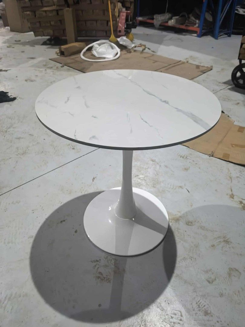 Stone Marble Top White Dining Table (Category: Tables & Sets) located in Makati City. Submitted by gineth24 (Listing ID 1390168861, Image 1). Description: Brand New 60cm- 2,200 70cm-2,500 sexy legs +Sf, may vary per location Pm for inquriries.