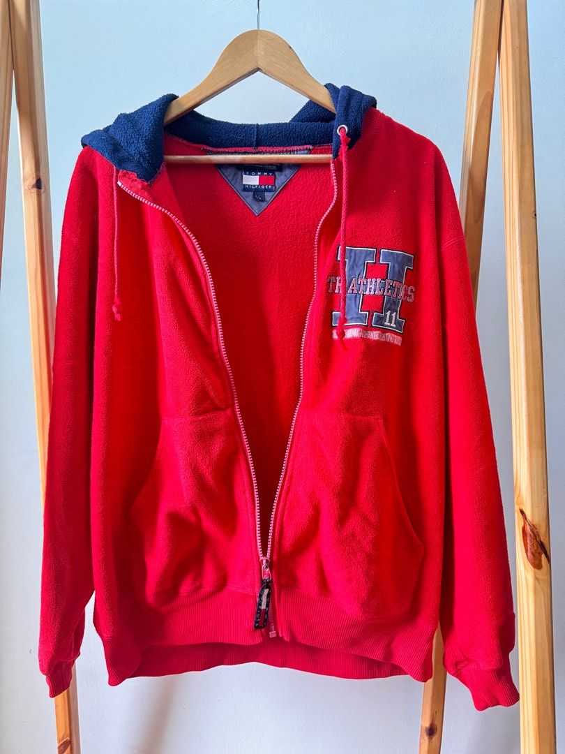 Tomy Hilfiger Fullzip Hoodie Jacket (Category: Activewear) located in Makati City. Submitted by thiftdirection (Listing ID 1390092804, Image 3). Description: L on Tag actual Dimes: 22x26 .