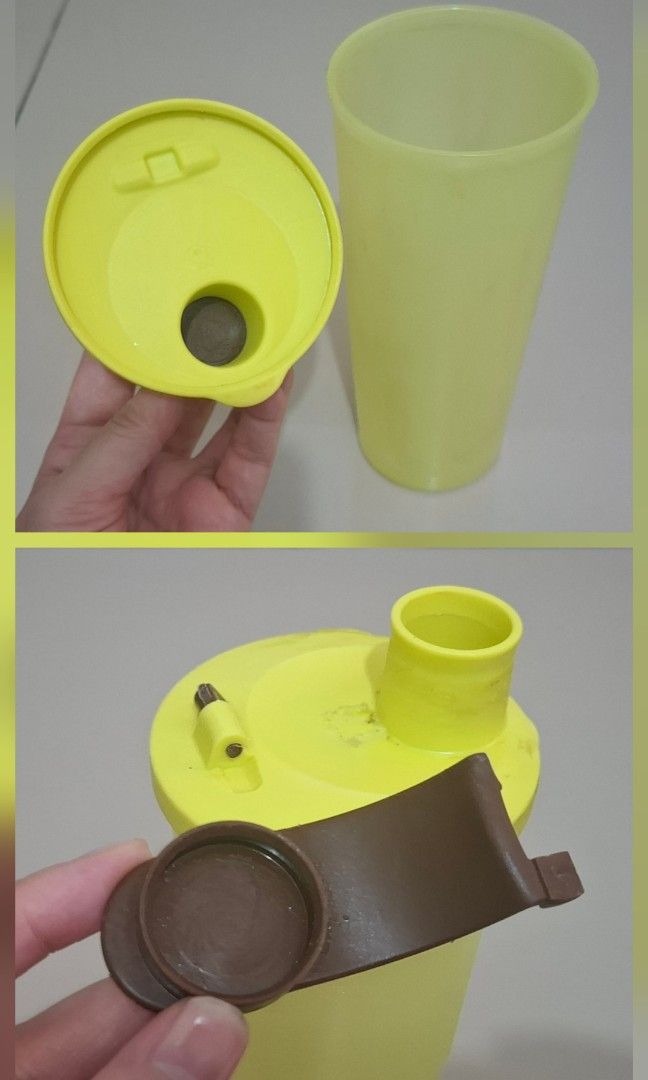 Tupperware Glass with Lid (Category: Dinnerware & Cutlery) located in Bulacan. Submitted by gjeen (Listing ID 1390144794, Image 2). Description: ISSUE - broken lid.