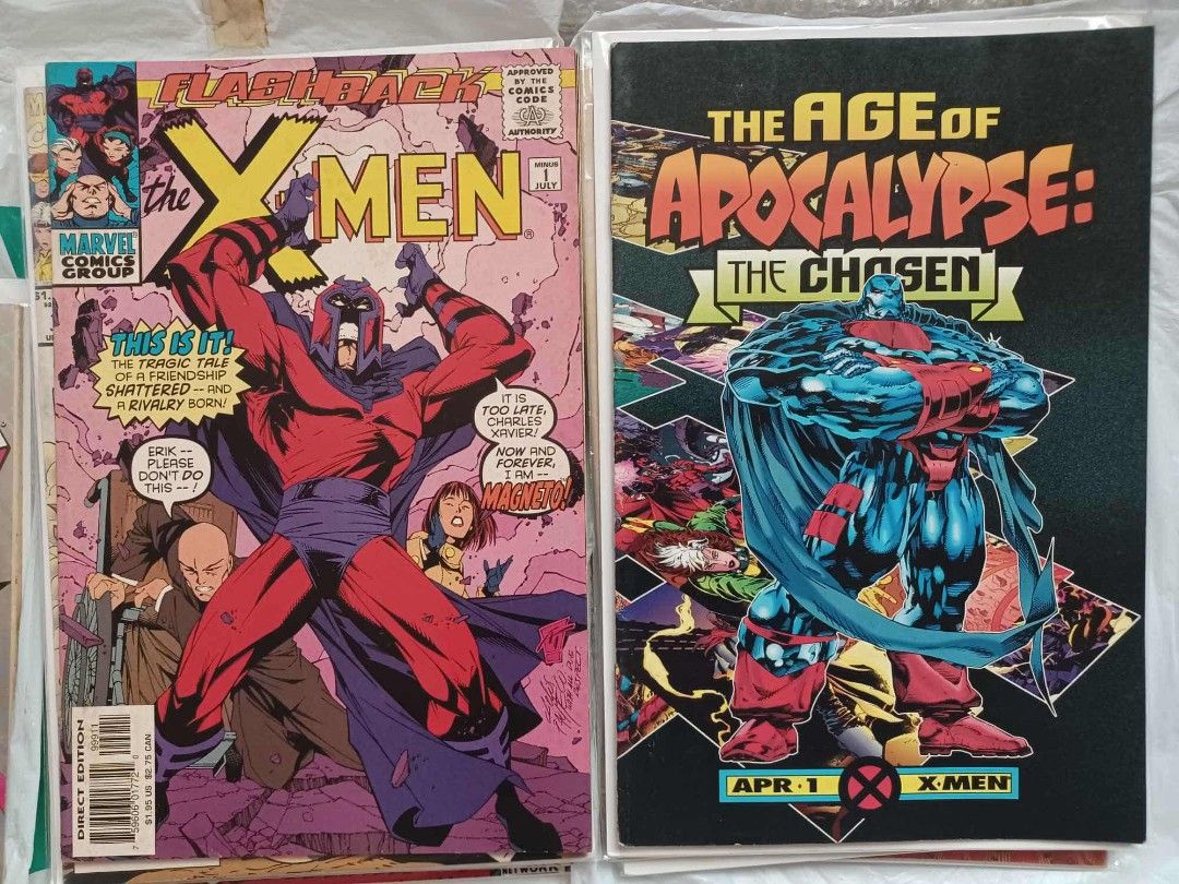 X-Men comic books feat Magneto Apocalype (Category: Comics & Manga) located in Imus. Submitted by mnxtoyhouse (Listing ID 1390218969, Image 1). Description: X-Men comic books Age of Apocalypse the Chosen Flashback X-Men #1 SOLD PRICE: P200 each CONDITION: Fine, Complete, no torn pgs PAYMENT: Cash/GCash/BPI MEET-UP: Imus, Cavite only SHIPPING: Buyer's expense LBC/Lalamove #XMen #ProfX #Magneto #Apocalypse #MarvelComics #ComicBook #KeyIssue #Hobby 