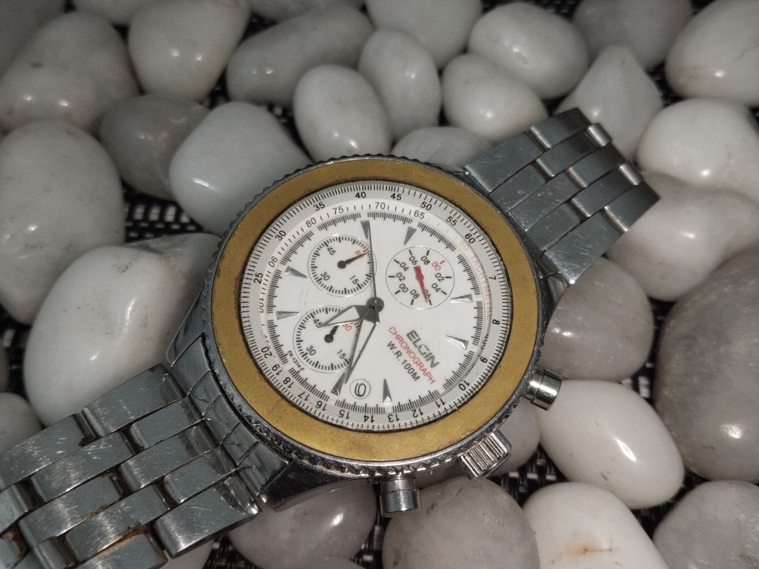 B2 - Elgin Chronograph (Category: Men's Watches) located in Vigan. Submitted by thrift_watch_ilocos (Listing ID 1391931909, Image 1). Description: .