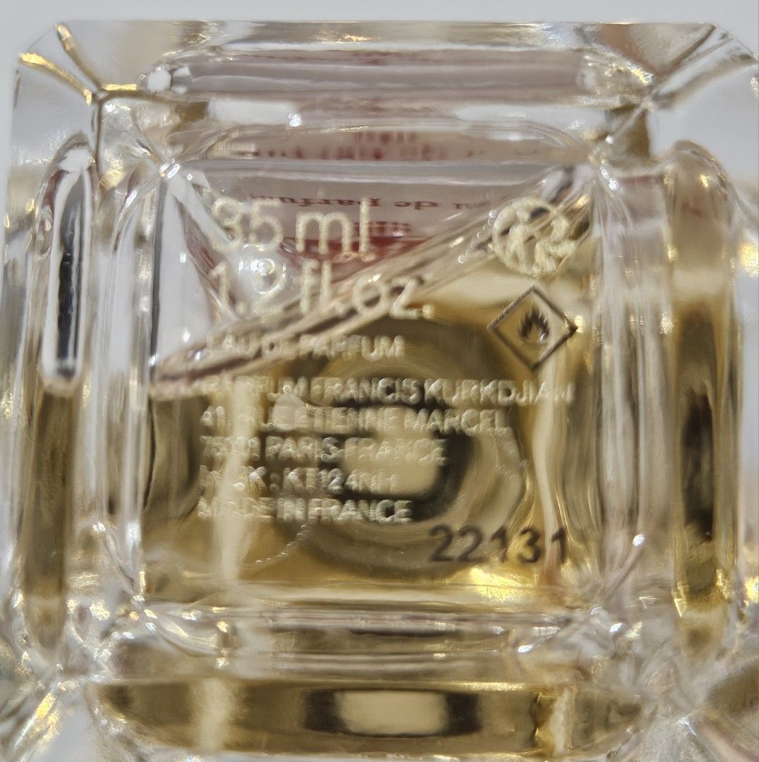Baccarat Rouge 540 EDP (Category: Fragrance & Deodorants) located in Los Banos. Submitted by acleancloset (Listing ID 1391880384, Image 3). Description: Hardly used 35ml edp no box code at bottom pls check pics PLS READ: I only sell genuine, authentic items. Read my reviews for proof. No returns & exchanges, full payment required before items ships. Freebies not guaranteed. ITEMS POSTED ARE AVAILABLE. DO YOUR OWN RESEARCH. IF IN DOUBT OR LOWBALLI
