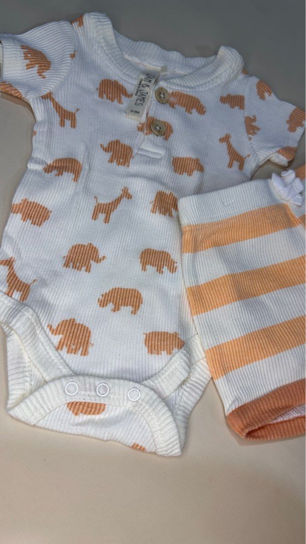 Bodysuit / Onesies and Shorts (Category: Babies & Kids Fashion) located in Quezon City. Submitted by declutteringmj (Listing ID 1391897040, Image 2). Description: .