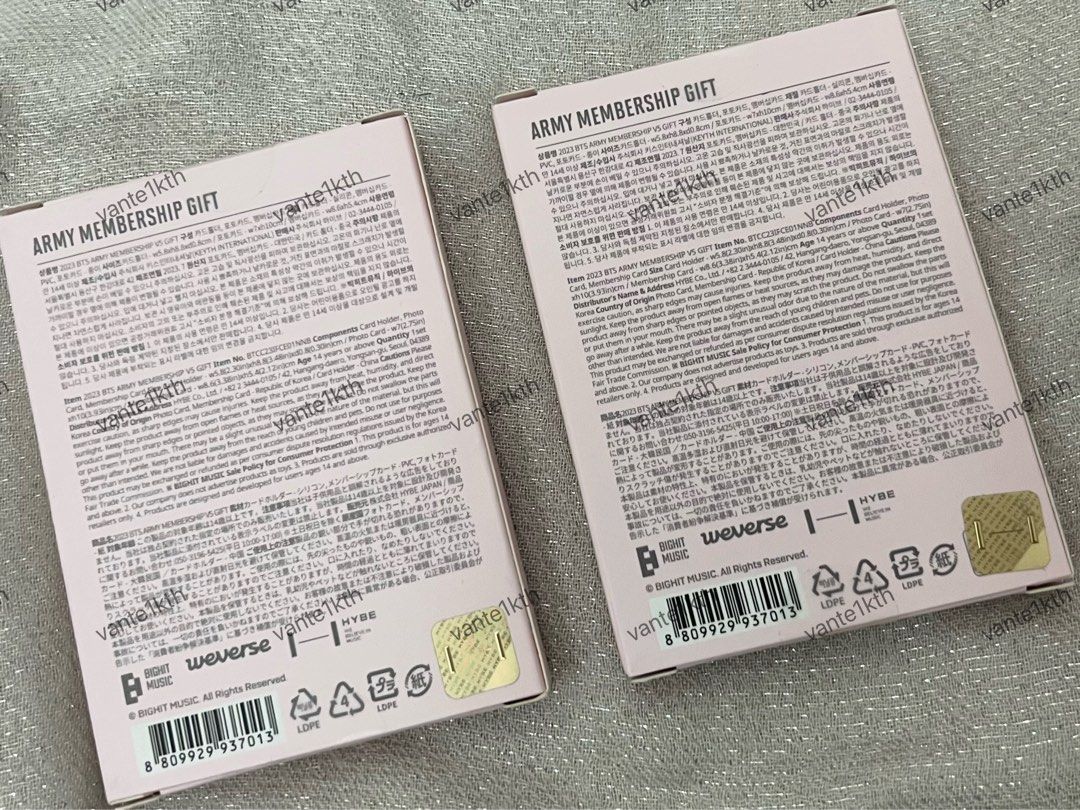 BTS 10th ARMY Membership Gift (Category: K-Wave Merchandise) located in Cebu City. Submitted by vante1kth (Listing ID 1389907399, Image 2). Description: 10th army membership kit ⤷ membership card not included ⤷ [2] available ₱800 ea + sf ▸ gcash, bdo, sbc ▸ j&t, lbc, sdd ▸ cebu city.