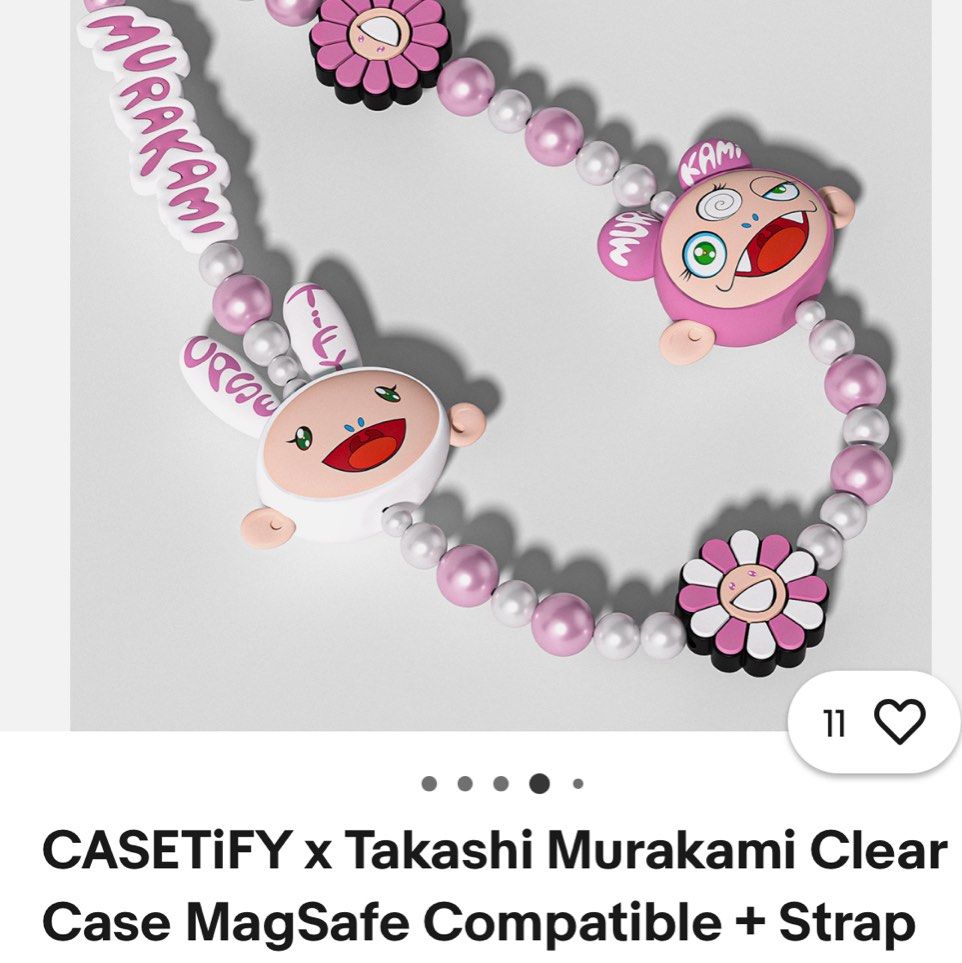 本日限定　CASETIFY×村上隆　Pearl phone charm Casetify and Takashi Murakami Introduce New Characters and
