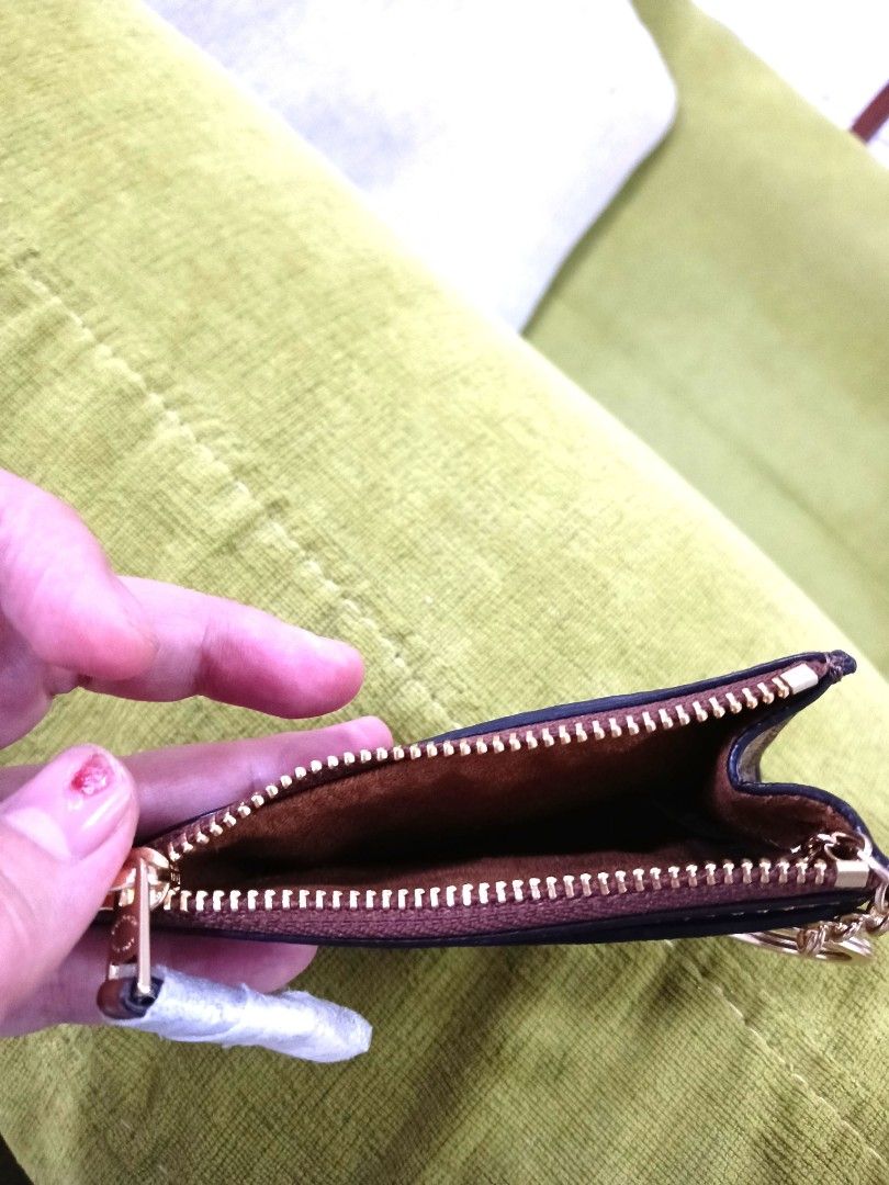 COACH SIGNATURE PVC MINI SKINNY ID CASE IN KHAKI/SADDLE, Luxury, Bags ...