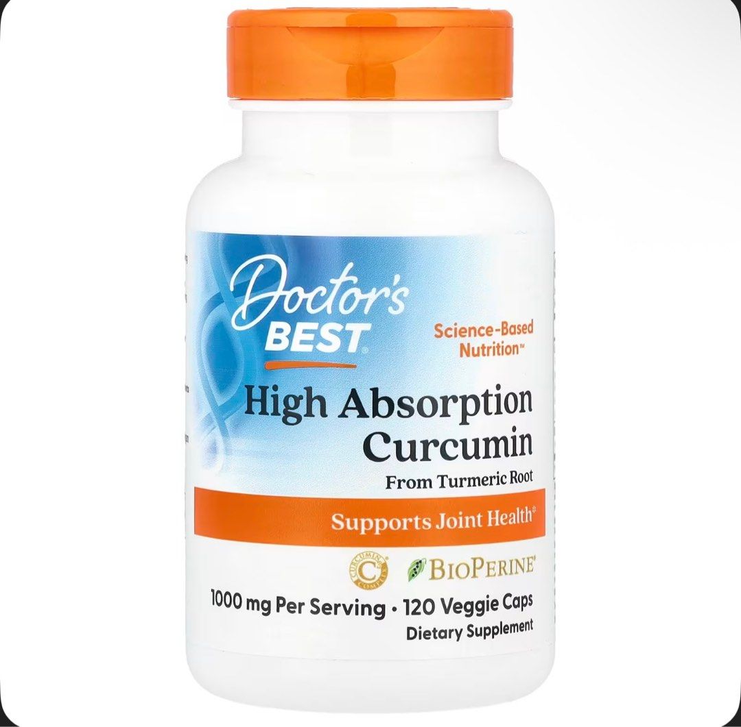 Doctor’s Best High Absorption Curcumin with BioPerine® – 1000mg, 120 ...