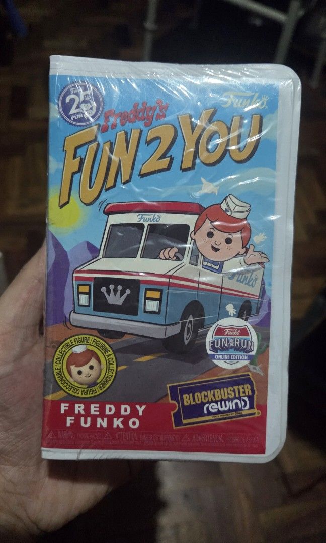 Funko Blockbuster Rewind (Category: Designer & Blind Box Toys) located in Cainta. Submitted by DBdibs (Listing ID 1391743419, Image 1). Description: 👀 Reading is essential. Make reading a habit. Funko Blockbuster Rewind Freddy's Fun 2 You Freddy Funko ⭐ Authentic ⭐ Opened to check if Chase variant ⭐ Not displayed ⭐ Figure and case in excellent condition9 🏠 Item will be coming from Cainta, Rizal 💰 Mode of Payment: Gcash / BDO / Union Bank 🏍️ S
