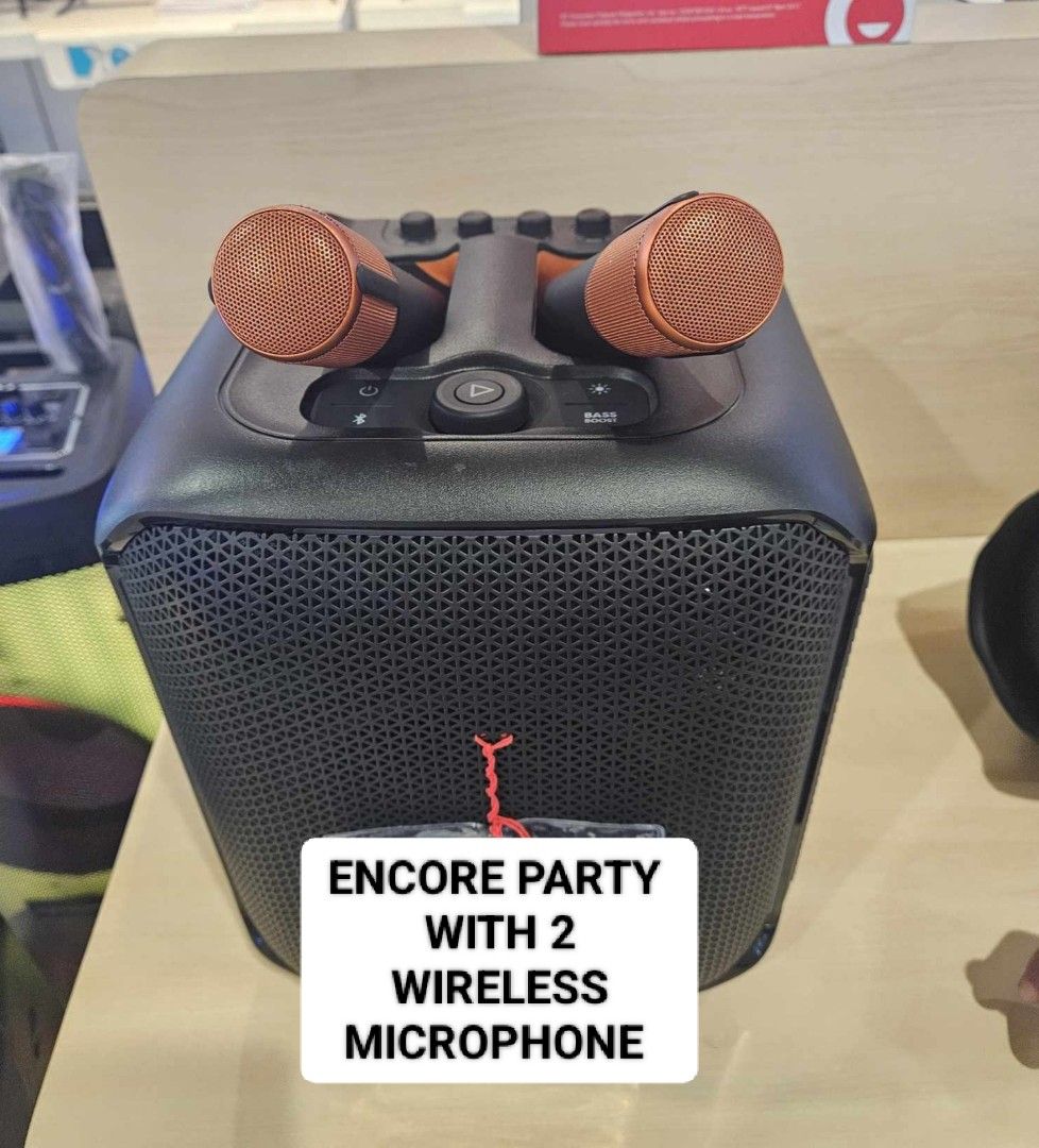 JBL PARTY BOX SPEAKER AND WIRELESS MICROPHONE (HARMAN KARDON) (Category: Soundbars, Speakers & Amplifiers) located in Manila. Submitted by chuck_claros (Listing ID 1391897528, Image 2). Description: JBL PARTY BOX SERIES SPEAKER PORTABLE PARTY SPEAKER ☑️BRAND NEW FACTORY SEALED UNIT WITH OFFICIAL SALES INVOICE AND WARRANTY 🔻SALE!!! SALE!!! SALE!!!🔻 🔻!!! DISCOUNTED PRICE !!!🔻 ✅(MODEL NO.) ◽ WIRELESS MICROPHONE - SALE PRICE - 5,790 ◽PARTY BOX EN