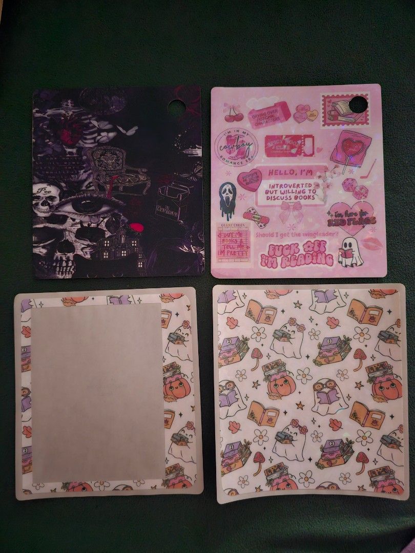 KLC Accessories (Category: E-Readers) located in Manila. Submitted by kianahayen12260 (Listing ID 1391789797, Image 3). Description: ✅️ seller id #473 FOR SALE kobo accessories ✨️ 1. klc cherry flip cover - 🍒SOLD🍒 condition: used like-new 2. klc skin hologram ghost front and back - ✨️SOLD✨️ condition: like-new 3. klc insert hologram pink - for only 90 condition: used like-new 3. klc insert glitter black - for only 90 condition: used like-new rf