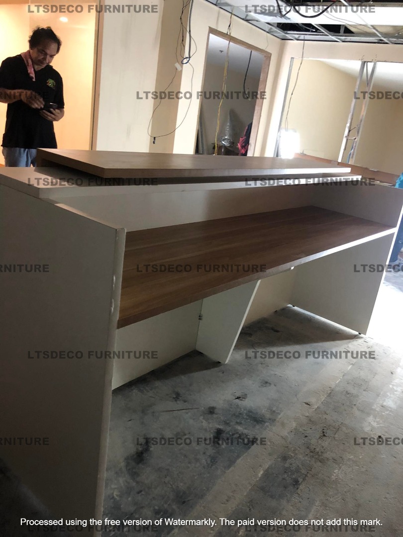 RECEPTION TABLE COUNTER TOP TABLE OFFICE PARTITION, Furniture & Home ...