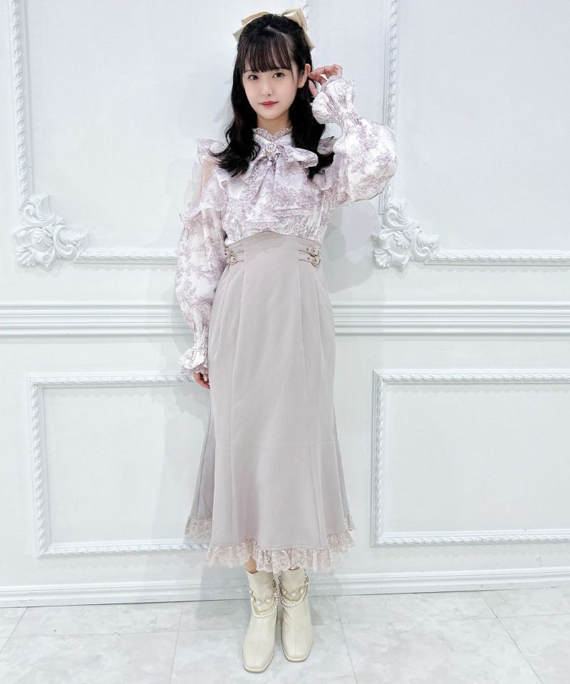 ROJITA ロジータ 花柄ボウタイドッキングワンピース ROJITA 花柄